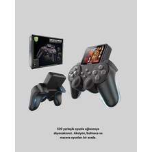 xirshop 2.4 Inç Ekranlı 500 Oyunlu Taşınabilir Retro Oyun Konsolu, Şarjlı El Tipi Mini