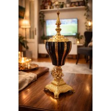 Banum Luxury Lux Görkemli Çelik ve Porselan Tütsüluk