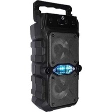 xirshop Çift Çıkışlı Güçlü Bataryalı Kablosuz Yüksek Ses Kaliteli Bluetooth Hoparlör