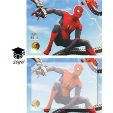 10 Adet Karne Kılıfı 24X33 cm Spider-Man Desenli Yüksek Gramaj Kartona Baskılı