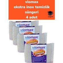 Viomax  Ekstra Inox Temizlik Süngeri 4 Adet