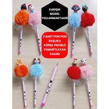 2 Adet Pon Pon Başlıklı ve Köpek Figürlü Yumurtlayan Kalem Karma Model Yollanmaktadır