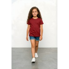 Windy Island Kız Çocuk Bisiklet Yaka %100 Pamuk Kısa Kollu T-Shirt