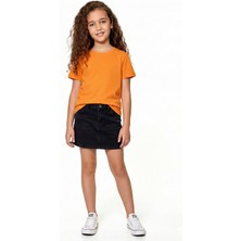 Windy Island Kız Çocuk Bisiklet Yaka %100 Pamuk Kısa Kollu T-Shirt