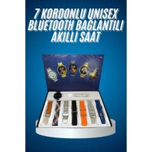 Timion Unısex Yuvarlak Ekranlı 7 Kordonlu Akıllı Saat Gps Destekli Çoklu Kordon Seçeneği