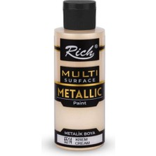 Rich Multi Surface Metalik Akrilik Boya Krem 6514 Özellikli Çok Amaçlı 120 cc
