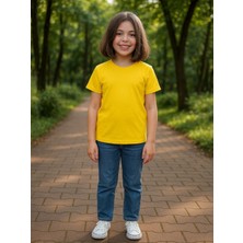 Windy Island Kız Çocuk Bisiklet Yaka %100 Pamuk Kısa Kollu T-Shirt