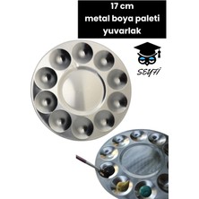 Metal Boya Paleti Yuvarlak 17 cm 10 Gözlü