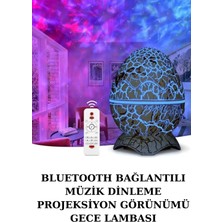 Timion Yumurta Şeklinde Su Dalgalı Bluetooth Speaker Lamba Renkli Şarjlı