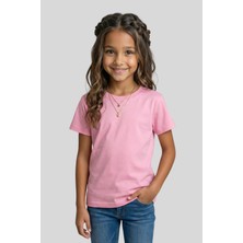 Windy Island Kız Çocuk Bisiklet Yaka %100 Pamuk Kısa Kollu T-Shirt