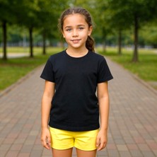 Windy Island Kız Çocuk Bisiklet Yaka %100 Pamuk Kısa Kollu T-Shirt