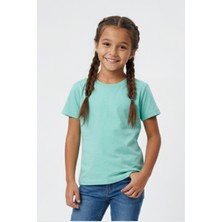 Windy Island Kız Çocuk Bisiklet Yaka %100 Pamuk Kısa Kollu T-Shirt