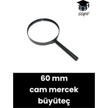 60 mm Saplı Büyüteç Cam Mercek