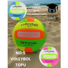 No:5 Voleybol Topu 1 Adet Şişik Biçimde ve Karışık Renk Yollanmaktadır