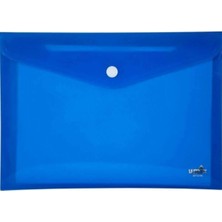 Umix Çıtçıtlı Zarf Dosya A4 Neon Mavi (12 Li Paket)