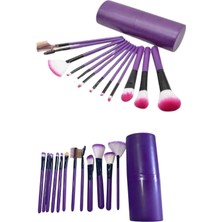 Timion 12 Parça Profesyonel Makyaj Fırçası Far Fırçası Allık Fırçası Yumuşak Kıllı