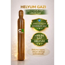 CX Helyum Balon Gazı- Helyum Uçan Balon Gazı-10 Lt Çelik Tüp - Tekrar Doldurulabilir-Helyum Tüp- Saf Helyum