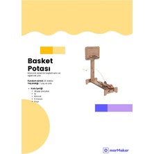 Türk Malı Basket Potası Stem Eğitim Seti Çocuklar Için Boyanabilir Maket