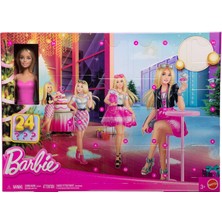 Barbie - Bebek Noel Takvimi, 24 Kıyafet ve Aksesuar, Ceket, Etek, Ayakkabı, El Çantası, Bir Köpek Ya