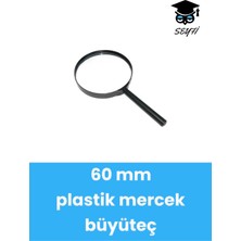 60 mm Saplı Büyüteç Plastik Mercek