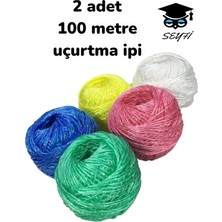 Çok Amaçlı Plastik Kopmaz Uçurtma Ipi Çamaşır Ipi 100 Metre 2 Adet Karışık Renk