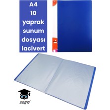 A4 10 Yaprak Sunum Dosyası Lacivert