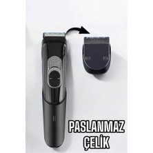 Timion Saç Sakal Vücut Şarjlı Kablosuz Tıraş Makinesi Profesyonel Paslanmaz Çelik