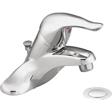 Moen L4625 Chateau Tek Kolu Düşük Ark Banyo Bataryası, Krom, 0.375