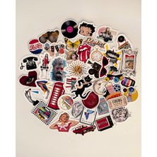 42 Adet Retro Vintage Sticker Set Bullet Journal Ajanda Tablet Telefon Laptop Etiket Çıkartma