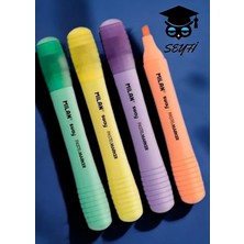 Fosforlu Kalem 4 Renk Pastel Renkler Milan Kalitesi Made In Spain