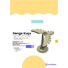 Türk Malı Denge Kuşu Oyuncak Stem Eğitim Seti Çocuklar Için Boyanabilir Maket