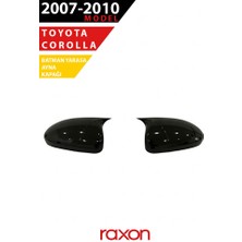 Raxon Toyota Corolla 2007–2010 Batman & Yarasa Ayna Kapağı – Parlak Piano Black Sport