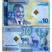 3Alp Koleksiyon Namibia 10 Dolar 2025, Hybrid Polymer P#20, Yeni, Çil, Eski Yabancı Kağıt Para