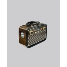 Timion Bluetooth’lu LED Işıklı Nostaljik Müzik Kutusu – Ahşap Dokulu, Vintage Tasarım ve Yüksek