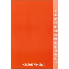 Liz Kelime Fihristi A5 Boy Çizgili Turuncu Renk
