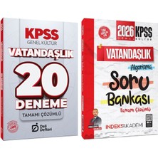 Anla Kazan Yayınları Indeks + Deli Defteri 2026 Kpss Vatandaşlık Soru Bankası + 20 Deneme 2 Li Set - Emrah Vahap Özkaraca Indeks Akademi + Deli Defteri Yayıncılık