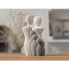 Soyut Aile Figürü Seti Modern Minimalist Dekoratif Heykel Biblo (6’lı Set)