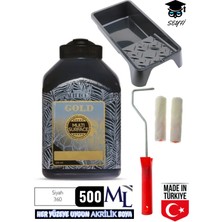 500 ml Multi Surface Akrilik Boya Seti Her Yüzeye Uygun Boya Tavası ve Rulo Seti Artdeco