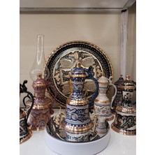 Karaca Bakır Işlemeli Bakır  Güğüm-Biblo  Güğüm- 19 cm Süs  Bakır  Güğüm