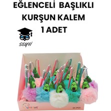 Belirtilmemiş Eğlenceli Başlıklı Kurşun Kalem Ponpon Kalemler
