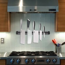By Nevser® Mıknatıslı Paslanmaz Duvar Bıçak Askısı Standı 33 cm  Aparat
