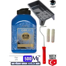 500 ml Multi Surface Akrilik Boya Seti Her Yüzeye Uygun Boya Tavası ve Rulo Seti Artdeco