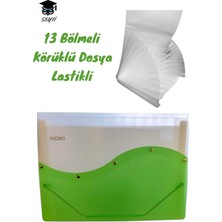 Körüklü Dosya Lastikli 13 Bölmeli