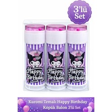 Bkmc Party Mor Prenses Köpük Balon 3’lü 5’li 10’lu Set – Kız Çocuk Happy Birthday Parti Dağıtmalık