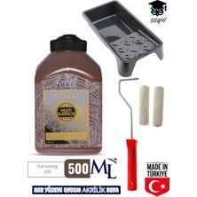 500 ml Multi Surface Akrilik Boya Seti Her Yüzeye Uygun Boya Tavası ve Rulo Seti Artdeco