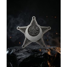 Osmanlı Harp Madalyası Yaka Rozeti - Alpaka Gümüşü - Kararmaz, Dönmez, Evladiyelik!