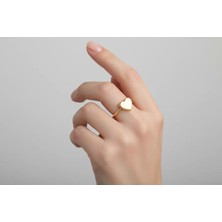 GEBZE TAKI 14 Ayar Taşsız Kalpli Yüzük