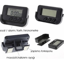 By Nevser® Ev ve Araç Tipi Dijital Saat Kronometreli Alarmlı Pilli Saat