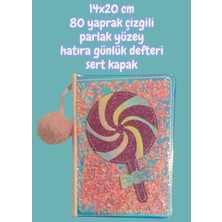 Seyfi Kırtasiye 14X20 cm 80 Yaprak Çizgili Parlak Yüzey Hatıra Günlük Defteri Sert Kapak