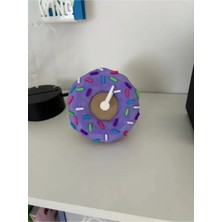Hasfar Tech Eğlenceli Donut Figürlü Masa Saati - Mutfak ve Çocuk Odası Dekoratif Obje